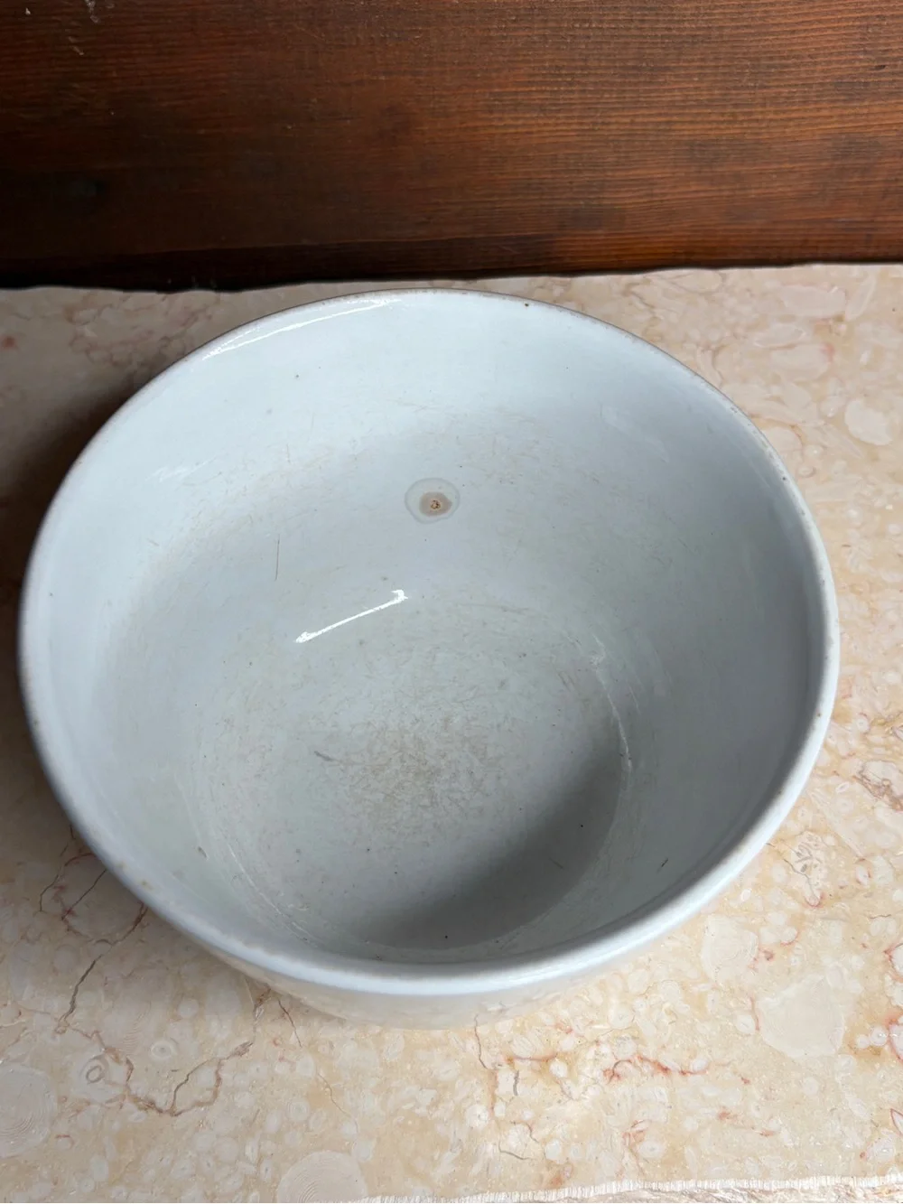 Antique J & G Meakin Hanley England White Ironstone Straight Side Bowl